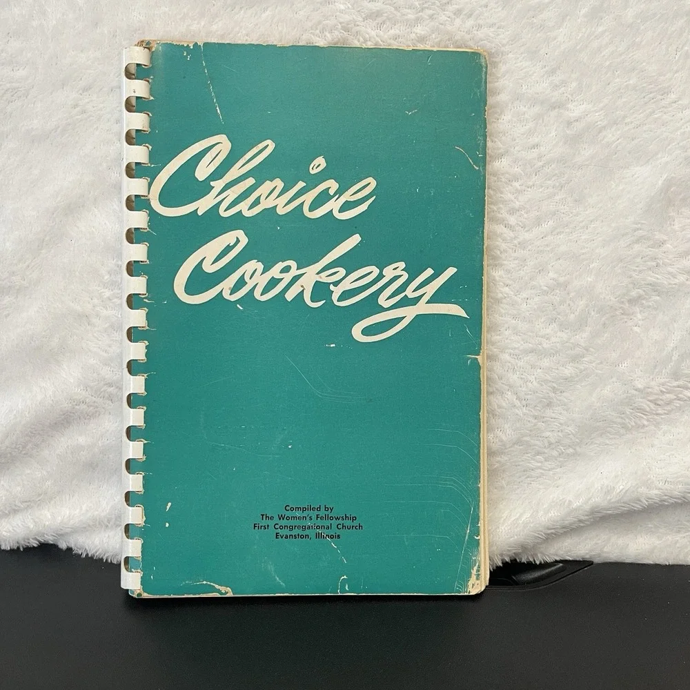 Vintage Church Cookbook CHOICE COOKERY Cooking Recipes Paperback Plastic Binding